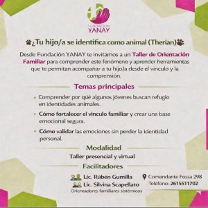 Taller: ¿Tu hijo se identifica como animal (Therian)?
